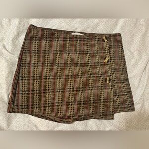 Flannel pattern skirt, size M